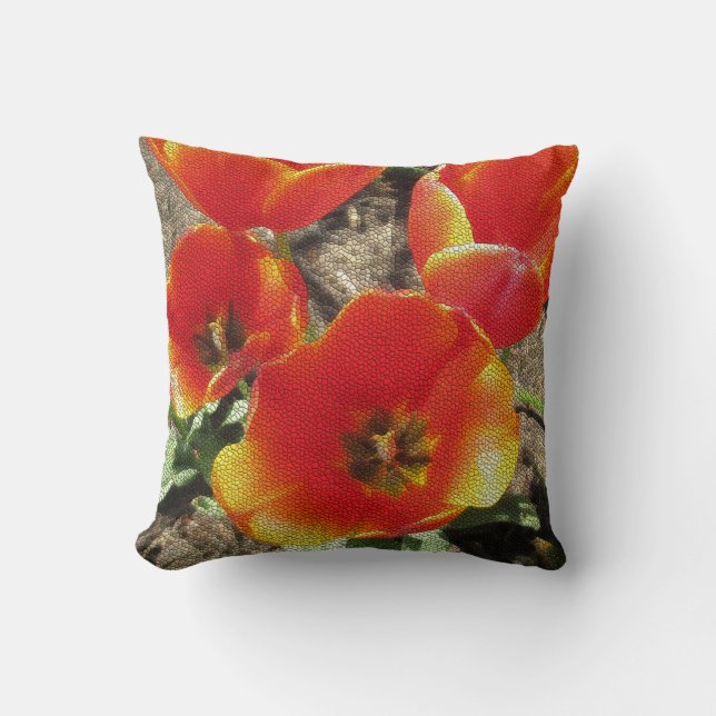 Mosaic Tulip Dekorativ kudde (Framsida)
