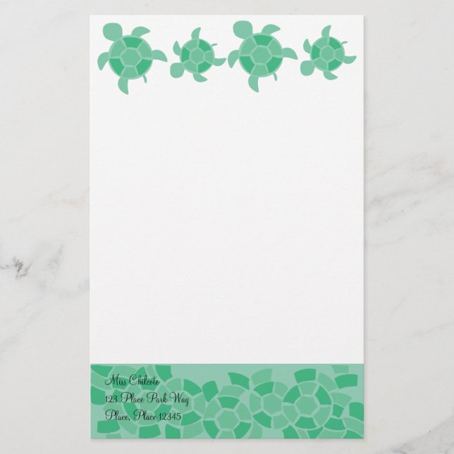 Mosaic Turtles Brevpapper (Framsida)