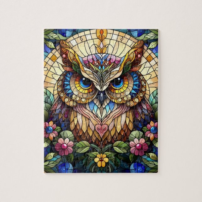 Mosaic Uggla Jigszle Puzzle Pussel (Vertikal)