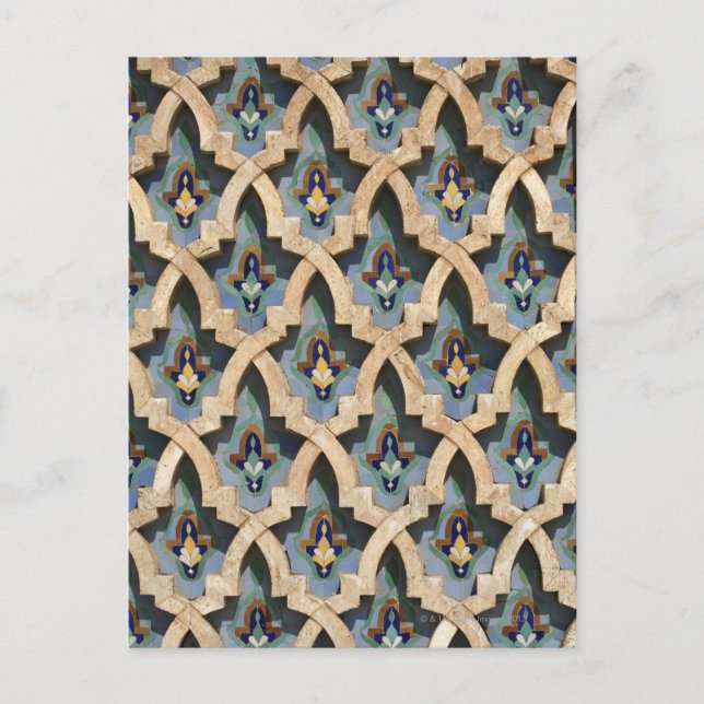 Mosaic Wall, Hassan II Mosque-Casablanca Vykort (Framsida)