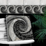 Mosaic Wave Spiral - Marble and Pearl Kakelplatta<br><div class="desc">Mosaic Wave Spiral - Marble and Pearl</div>