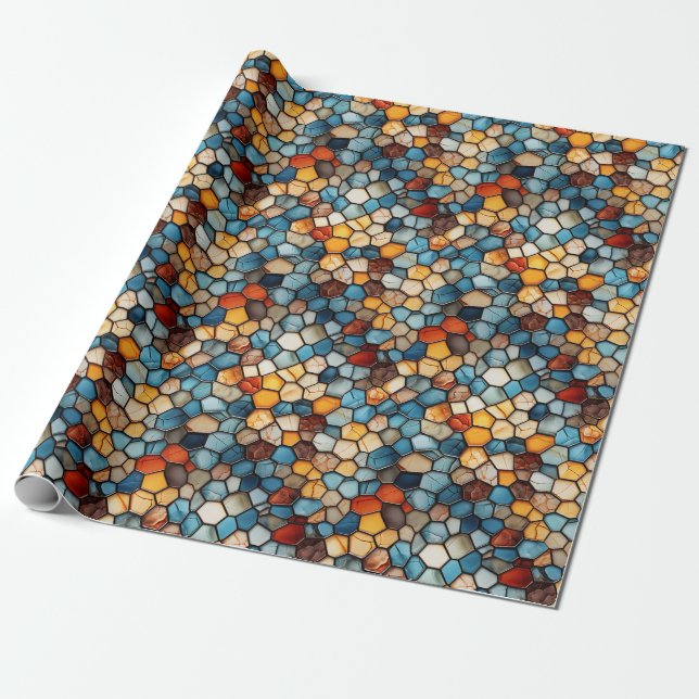 Mosaic Wrapping Papper Presentpapper (Utrullad)