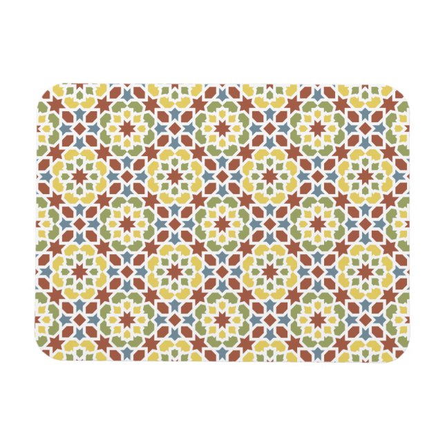 Mosaico geométrico de arabescos de Marruecos. Magnet (Horisontell)