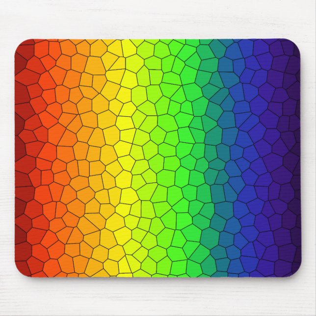 Mosaik Abstrakt Rainbow Design Musmatta (Framsidan)