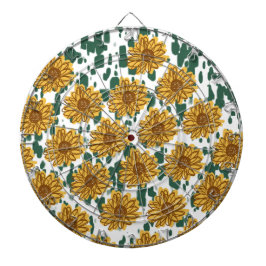 Mosaik Abstrakt Solrosor Terrazzo Mönster Darttavla