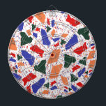 Mosaik Abstrakt Terrazzo Mönster Darttavla<br><div class="desc">Designad av Dream Big Digital Design</div>