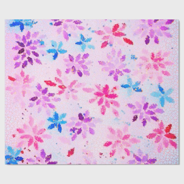 Mosaik ädelsten Blommig fantasi | Livfull inpackni Presentpapper (Platt)