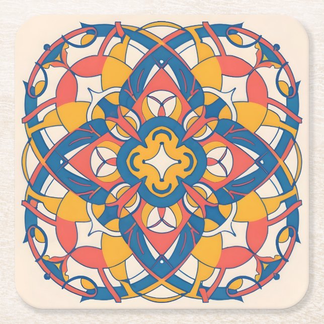 mosaik artisanal zellige underlägg papper kvadrat (Framsidan)