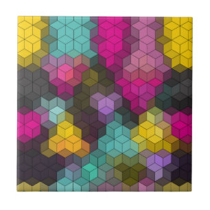 Mosaik av abstraktens geometriska moderna sexhörni kakelplatta
