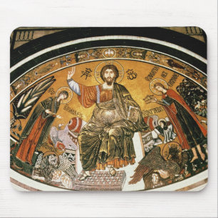 Mosaik av den Jesus Kristus med oskulden Musmatta