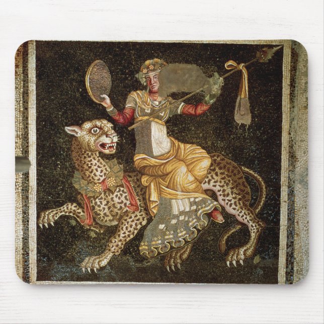 Mosaik av Dionysus som rider en ANNONS för Leopard Musmatta (Framsidan)