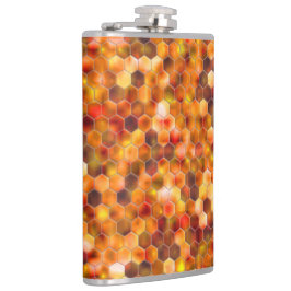 Mosaik av hexagoner på prickar i rödfärgade toner  fickplunta