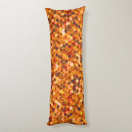 Mosaik av hexagoner på prickar i rödfärgade toner  kroppskudde