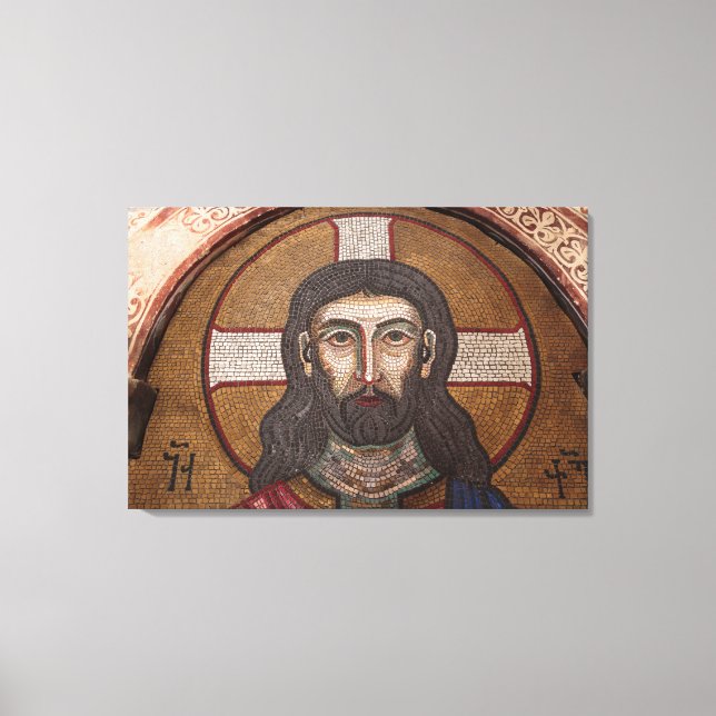 Mosaik av Jesus Canvastryck (Framsida)