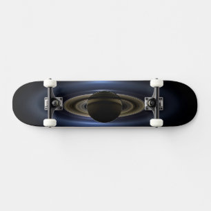 Mosaik av mättnadssystemet som bakgrundsbelysts av mini skateboard bräda 18,5 cm