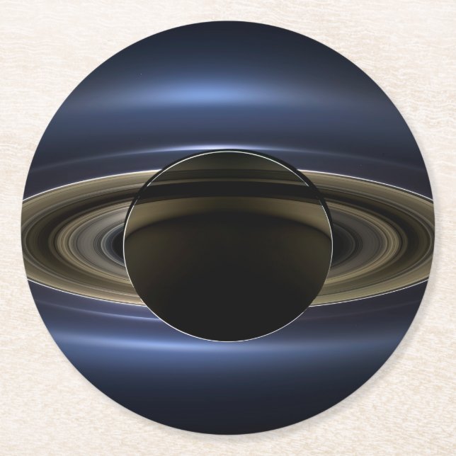 Mosaik av mättnadssystemet som bakgrundsbelysts av underlägg papper rund (Framsidan)