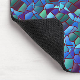 Mosaik av sprit eller rökt, blått och grönt av äde musmatta