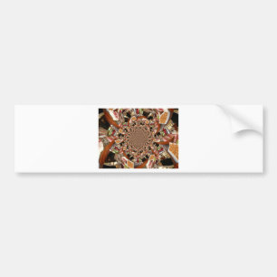 Mosaik av Sushi Brown Färg Bildekal