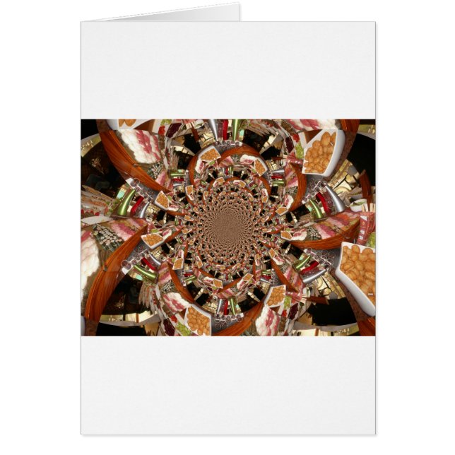 Mosaik av Sushi Brown Färg Hälsningskort (Framsidan)