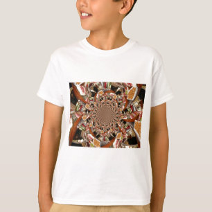Mosaik av Sushi Brown Färg T Shirt