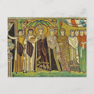 Mosaik av Theodora Byzantine-ortodoxa Icon Vykort