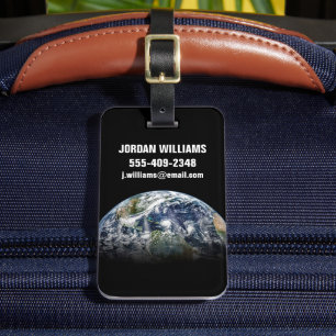 Mosaik-bild av planeten jord med 3 orkaner bagagebricka