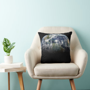Mosaik-bild av planeten jord med 3 orkaner kudde