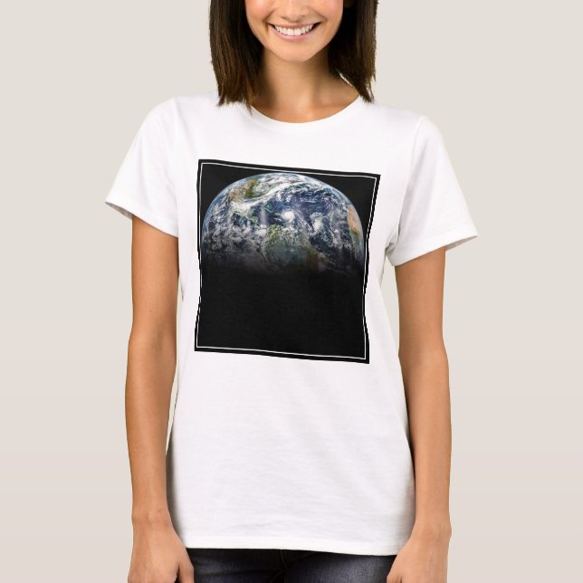 Mosaik-bild av planeten jord med 3 orkaner t shirt (Framsida)