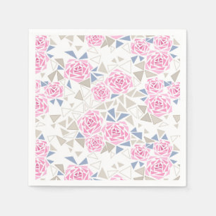 Mosaik, blommor, abstrakt pappersservett