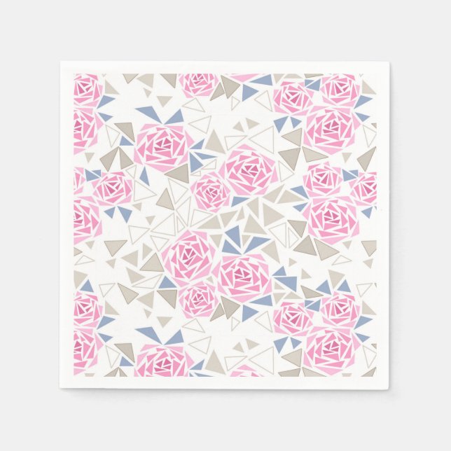 Mosaik, blommor, abstrakt pappersservett (Framsidan)