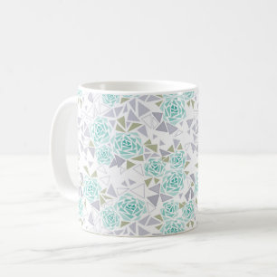 Mosaik blommor kaffemugg
