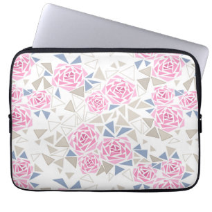 Mosaik, blommor laptop fodral