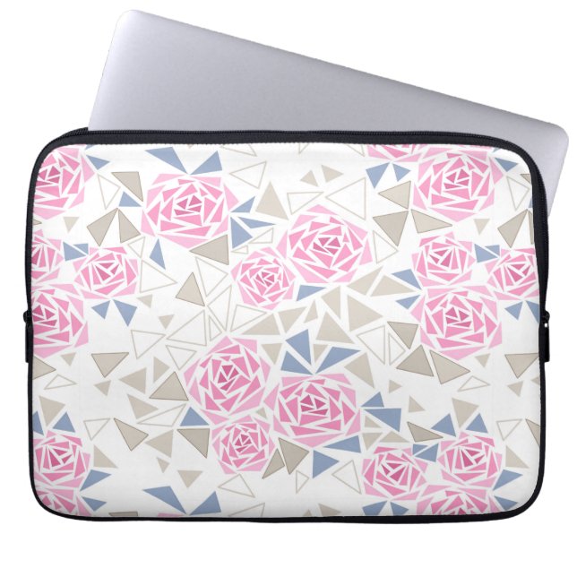 Mosaik, blommor laptop fodral (Framsidan)