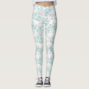 Mosaik, blommor leggings