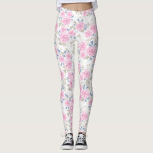 Mosaik, blommor leggings