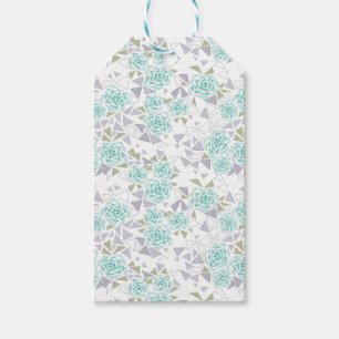 Mosaik, blommor presentetikett