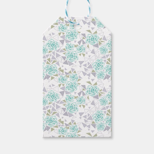 Mosaik, blommor presentetikett (Framsidan)