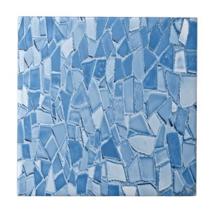Mosaik Blue and White Ceramic Tile Kakelplatta