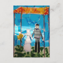 Mosaik bröllopsinbjudan