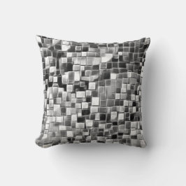 Mosaik Bubble Art / Black & White / Kudde
