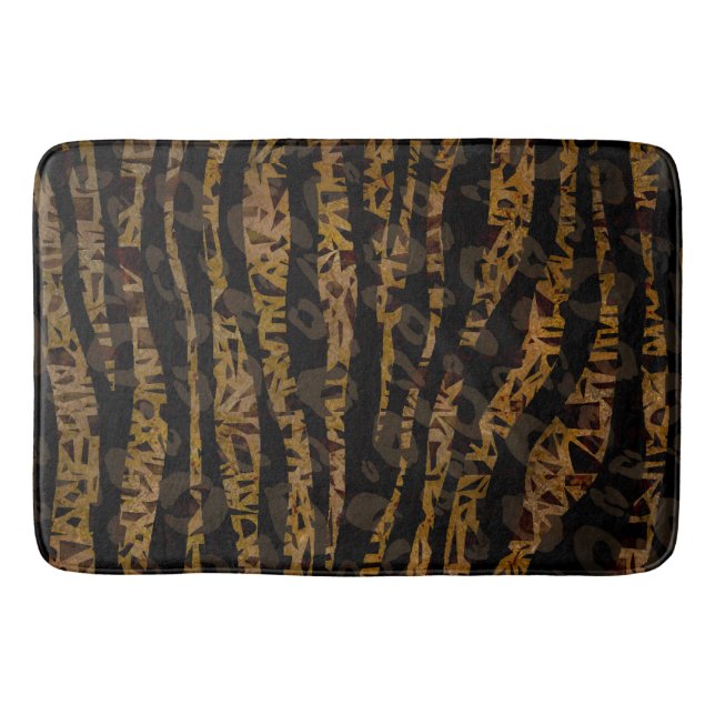 Mosaik Chic Elegant Safari Glam Djungel Badrumsmatta (Framsidan)