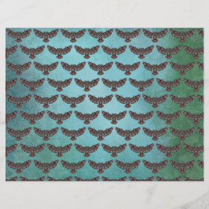 Mosaik, färglös Uggla-skrapbok papper