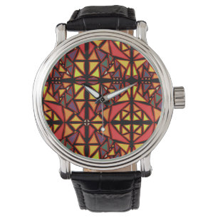 Mosaik Färgrik Konstnärlig Flerfärgad Maximalist Armbandsur