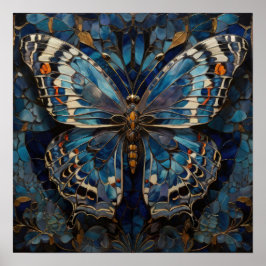 Mosaik Flutter - 3D Butterfly Modern Art Poster