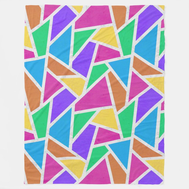 Mosaik för färg med ljus regnbåge fleecefilt (Framsidan)