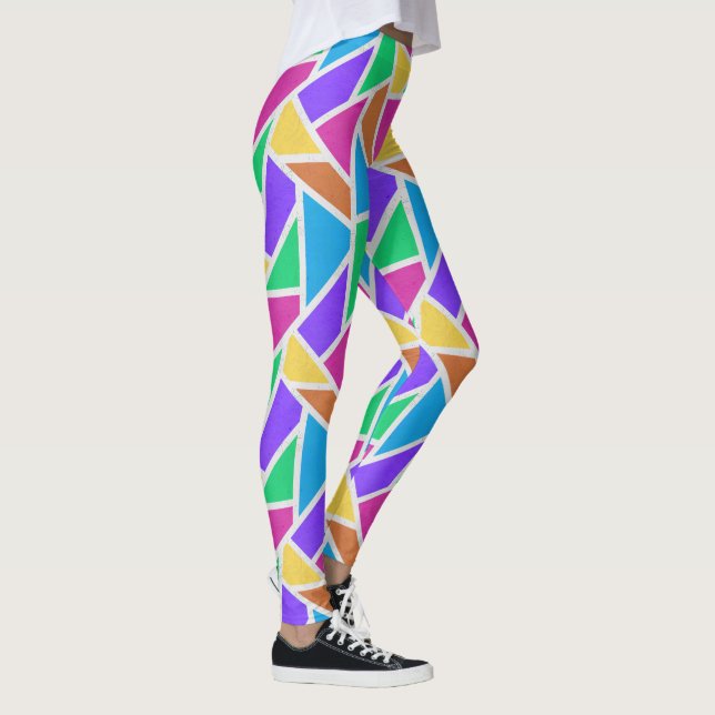 Mosaik för färg med ljus regnbåge leggings (Höger)