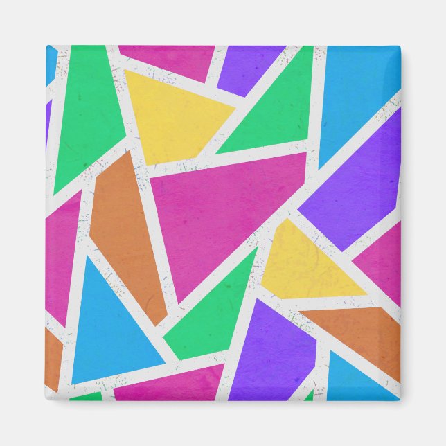 Mosaik för färg med ljus regnbåge magnet (Framsidan)