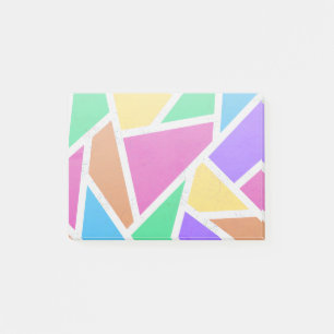 Mosaik för färg med ljus regnbåge post-it block