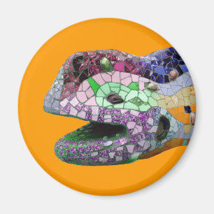 Mosaik för Gaudi ödlahuvud Magnet