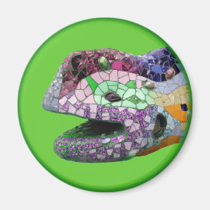 Mosaik för Gaudi ödlahuvud Magnet
